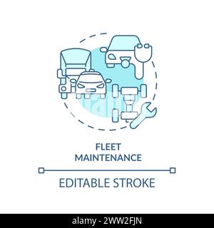 Fleet maintenance soft blue concept icon Stock Vector