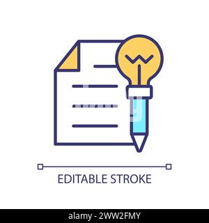 Creative content creation RGB color icon Stock Vector