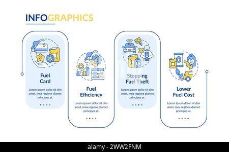Fuel economy rectangle infographic template Stock Vector