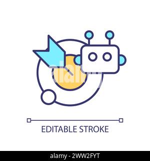 Continuous improvement RGB color icon Stock Vector