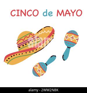 cinco de mayo background for holiday banner. Vector illustration can used for card, banner. poster Stock Vector