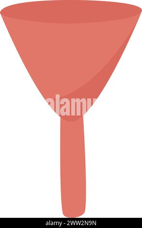 Kitchen funnel for liquids, isolated on white background Stock Vector