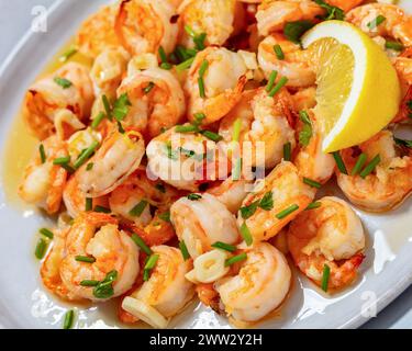 Spanish Garlic Shrimp served in the restaurant in Pasai Donibane ...