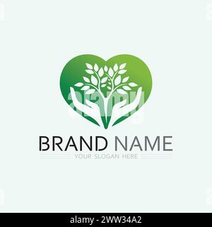 leaf logo design vector for nature symbol template editable,Green leaf logo ecology nature element vector icon. Stock Vector