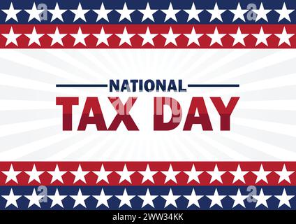 National Tax Day. Suitable for greeting card, poster and banner. Stock Vector