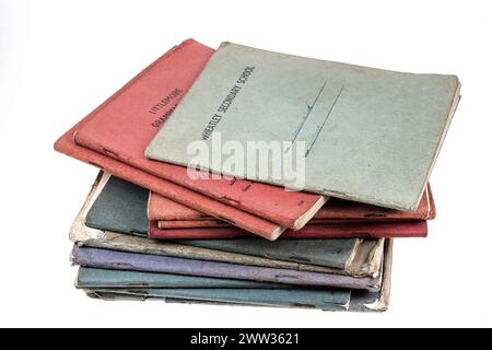 Old schoolbooks 1960s, UK Stock Photo