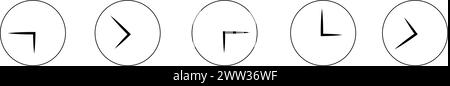 World clocks. Global time zones wall icon isolated on white background Stock Vector