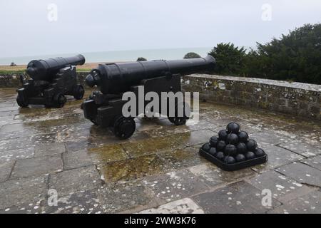 Castle cannons Stock Photo