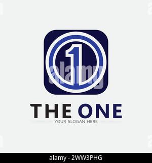 Number one logo and Vector Number design Stock Images Illustration Stock Vector
