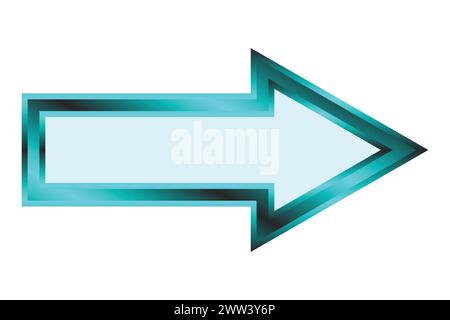 Arrow. Big arrow with gradient colors. Arrow symbol. Gradient arrow geometric shape Stock Vector
