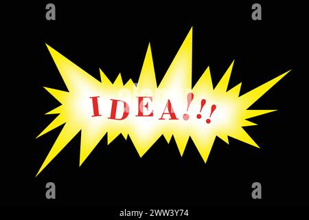 Comic boom effect. Cartoon style. Idea, Eureka, Insight Stock Vector