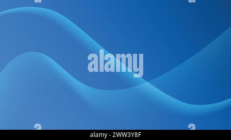 Abstract blue wavy shape background Stock Vector