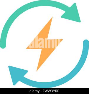 Renewable energy icon as template for web design Stock Vector