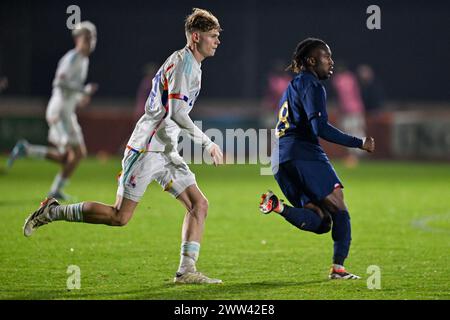 Valentin Atangana (8) of France pictured during a soccer game between ...