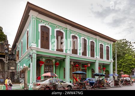 Pinang Peranakan Mansion in Georgetown, Penang, a museum containing antiques and showcasing Peranakans customs, interior design and lifestyles Stock Photo