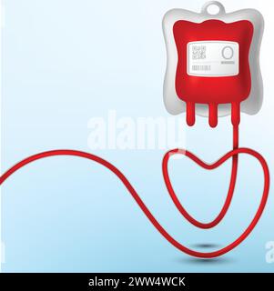 Blood Bag, Vector Illustration Stock Vector