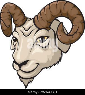 Ram Head Mascot, Vector Illustration Stock Vector