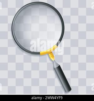 Realistic Magnifying Glass, Vector Illustration Stock Vector