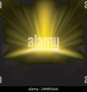 Gold Rays Rising Background, Vector Illustration Stock Vector Image ...