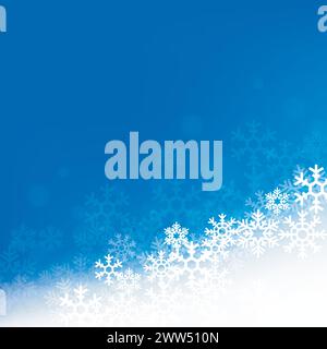 Winter Background with Beautiful Various Snowflakes, Vector Illustration Stock Vector