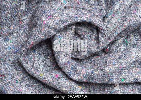 Wrinkled heavy-duty blanket used for furniture protection, packing, and storage material during house removal Stock Photo