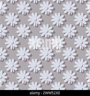 Flower pattern with leaves. Floral bouquets flower compositions. Floral pattern Stock Vector