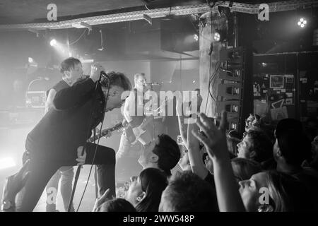 Munich, Germany. 20th Mar, 2024. Munich, Germany, March 20th 2024: Donots during the Mini Birthday Slam 24 at Strom, Munich. (Sven Beyrich/SPP) Credit: SPP Sport Press Photo. /Alamy Live News Stock Photo