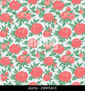 Flower pattern with leaves. Floral bouquets flower compositions. Floral pattern Stock Vector