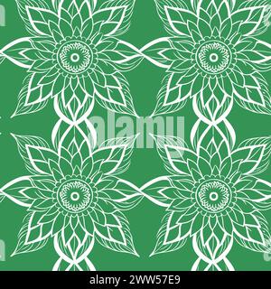 Flower pattern with leaves. Floral bouquets flower compositions. Floral pattern Stock Vector