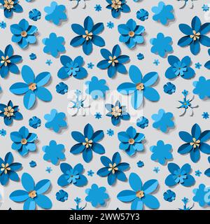 Flower pattern with leaves. Floral bouquets flower compositions. Floral pattern Stock Vector