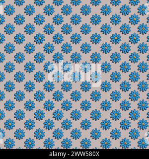 Flower pattern with leaves. Floral bouquets flower compositions. Floral pattern Stock Vector