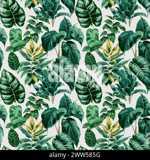Flower pattern with leaves. Floral bouquets flower compositions. Floral pattern Stock Vector