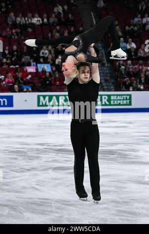 Milania VAANANEN & Filippo CLERICI (FIN), during Pairs Short Program