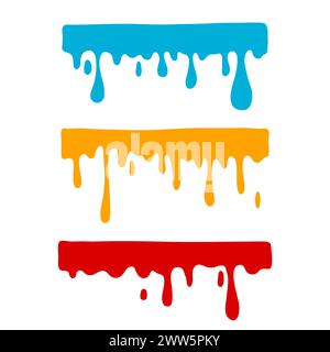 Set of colorful paint splashes.Colorful grunge shapes collection. Dirty spots and silhouettes. Slime forms Stock Vector