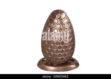 Assorted Easter eggs with pistachios, milk and dark chocolate 3.jpg Stock Photo