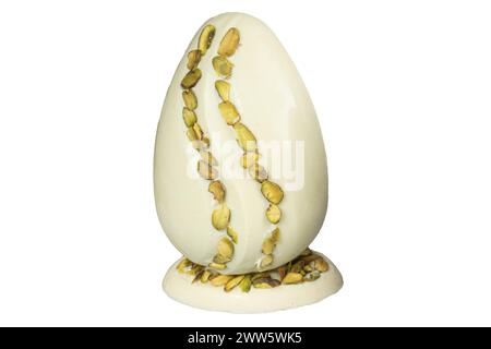 Assorted Easter eggs with pistachios, milk and dark chocolate 3a.jpg Stock Photo