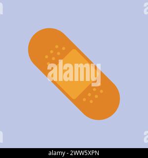 Medical plaster. Adhesive bandage for the aid of wound Vector Icon Medical Bandage Vector Stock Vector