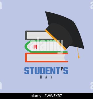 International Students Day. World Students Day creative Vector design Illustration Student Education Day Icon study Stock Vector