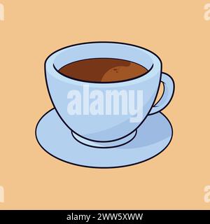 Fresh Coffee Cup Vector Illustration Icon Coffee Beans Icon Office Coffee icon Stock Vector