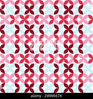 Seamless pattern. Javanese Batik Motif, seamless pattern. Kawung Motif are typical Indonesian batik motifs in the form of spheres. Stock Vector