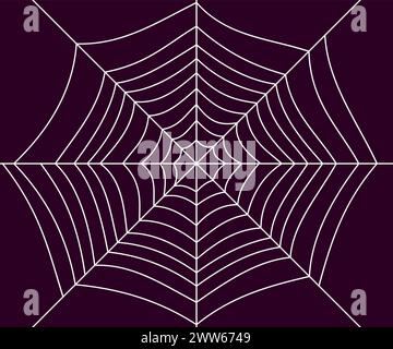 spider web vector design. purple background Stock Vector