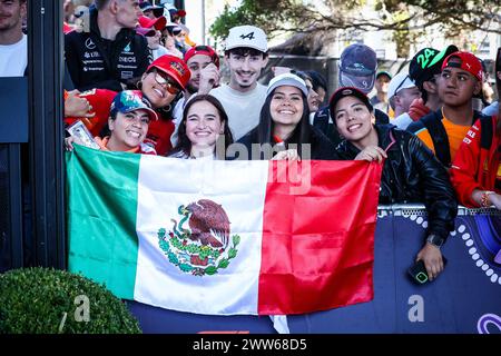Melbourne, Victoria, Australia. 22nd Mar, 2024. MELBOURNE, AUSTRALIA - MARCH 22: Fan atmosphere at the 2024 Australian Grand Prix at Albert Park in Melbourne, Australia (Credit Image: © Chris Putnam/ZUMA Press Wire) EDITORIAL USAGE ONLY! Not for Commercial USAGE! Stock Photo