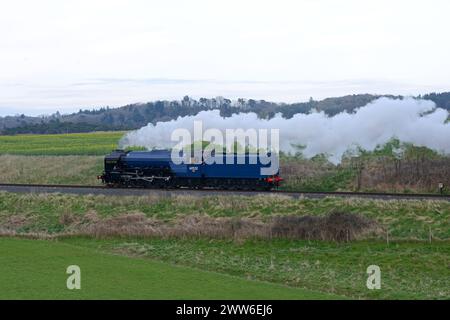 Iconic steam locomotive 60532 'Blue Peter' begins testing phase at Severn Valley Railway, Worcestershire after a multi million pound overhaul Stock Photo