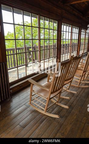 Inside Big Meadows Lodge at Shenandoah National Park along the Blue Ridge Mountains in Virginia Stock Photo