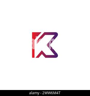 K Flag Logo Design. Letter K Icon Stock Vector