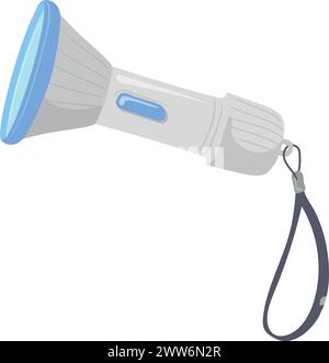 Flashlight cartoon icon. Pocket light. Electric torch isolated on white background Stock Vector