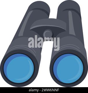 Binoculars cartoon icon. Optical vision watch tool isolated on white background Stock Vector