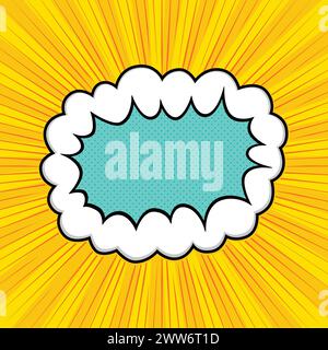 Clear empty boom comic text speech bubble Pop Art Style. Stock Vector