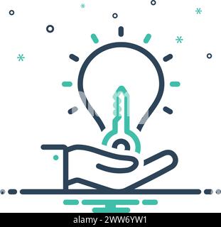 Icon for solution, key Stock Vector