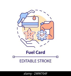Fuel card multi color concept icon Stock Vector